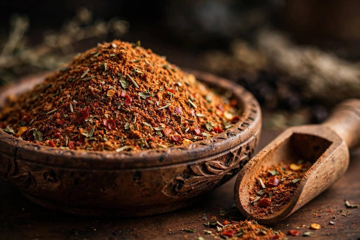 DEWORVA herbal poultry feed supplement blend being prepared